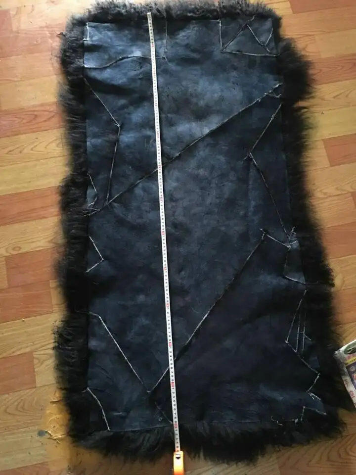 Тибетская курчавая пластина меха ягнёнка настоящий монгольский длинный ворс из