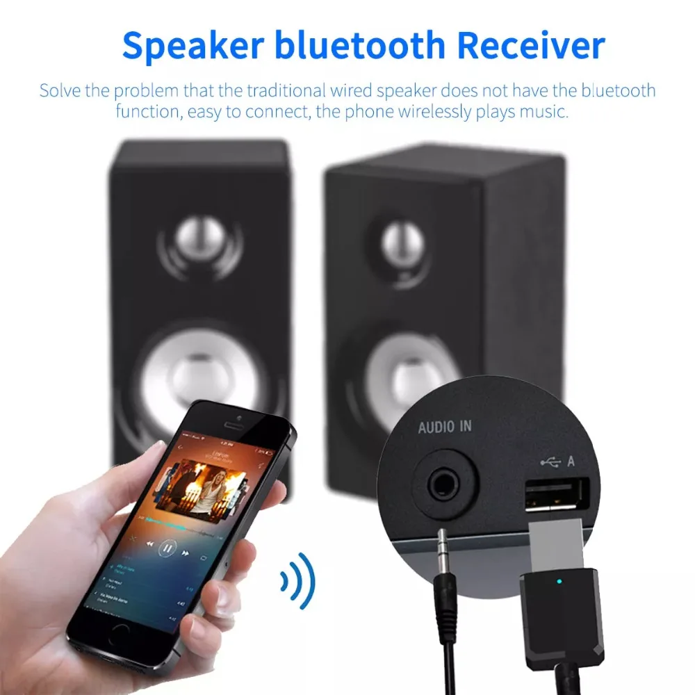 Bluetooth 5 0 адаптер передатчик приемник 3 мм стерео аудио Звук Музыкальный ключ для