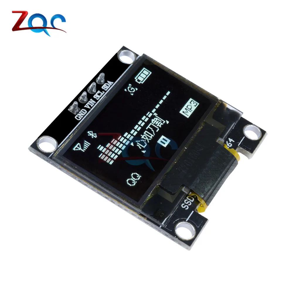 0,96 дюймов IIC Серийный белый OLED дисплей модуль 128X64 IEC SSD1306 12864 плата с ЖК-экраном GND VCC SCL SDA 0,9" для Arduino