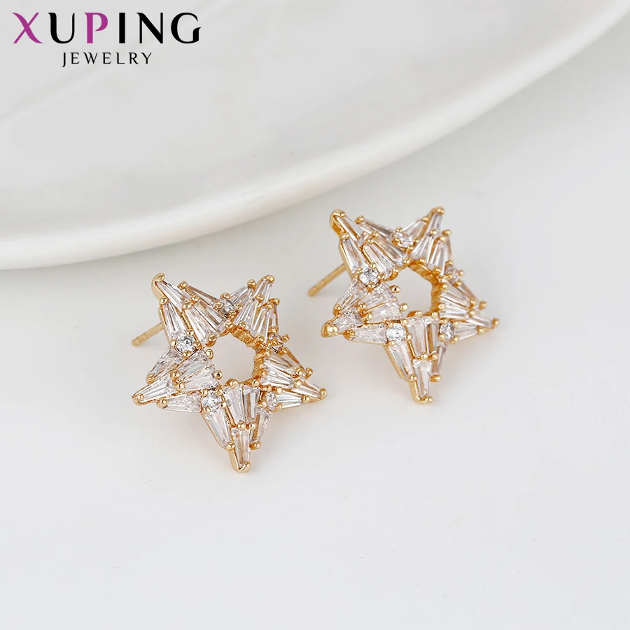 Xuping Мода звезда серьги формы новый дизайн Позолоченные ювелирные изделия для