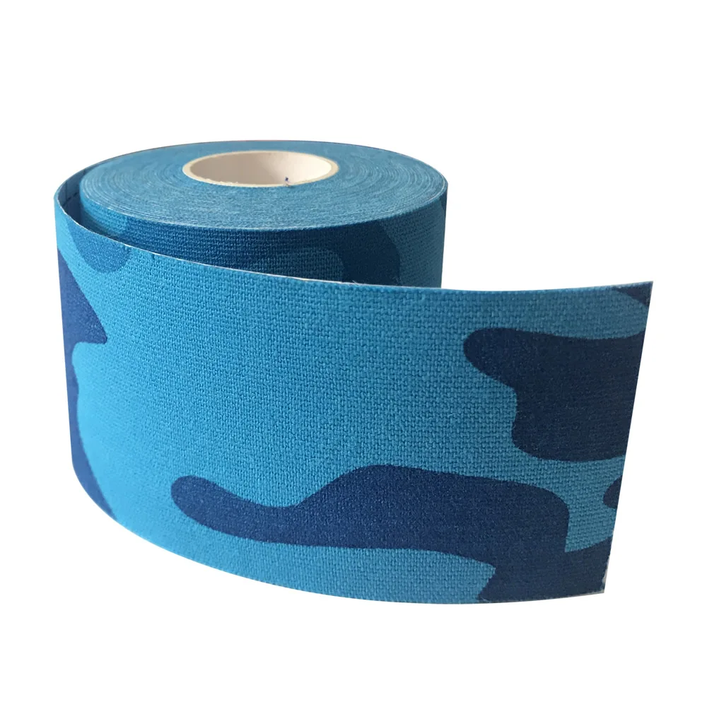 Camo Blue 2,5-10 см Атлетическая Спортивная Кинезиология лента из эластичного хлопка для маленьких девочек и мальчиков дышащий лечебная повязка для коленного сустава плечо локоть Поддержка восстановления - Цвет: Camo Blue