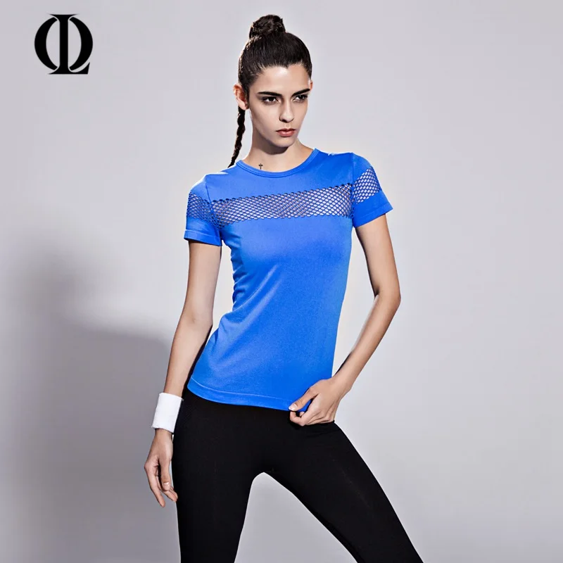 OL Обувь с дышащей сеткой Для женщин Рубашки йоги быстросохнущая спортивная