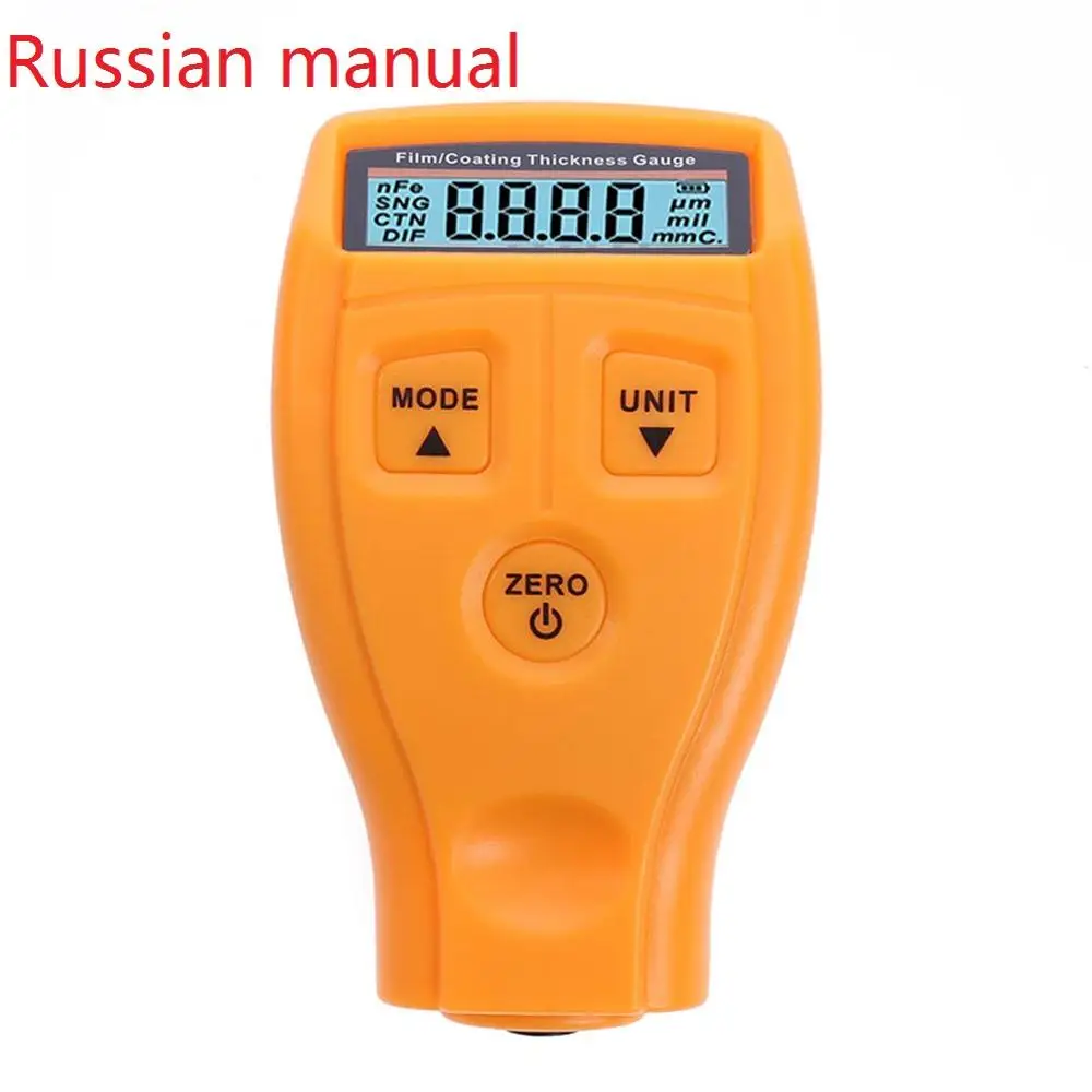 GM200 ультразвуковое покрытие краска ing фильм цинковое покрытие толщиномер тест er Автомобильный датчик краски тест лист прибор для измерения толщины металла - Цвет: Russian manual Y