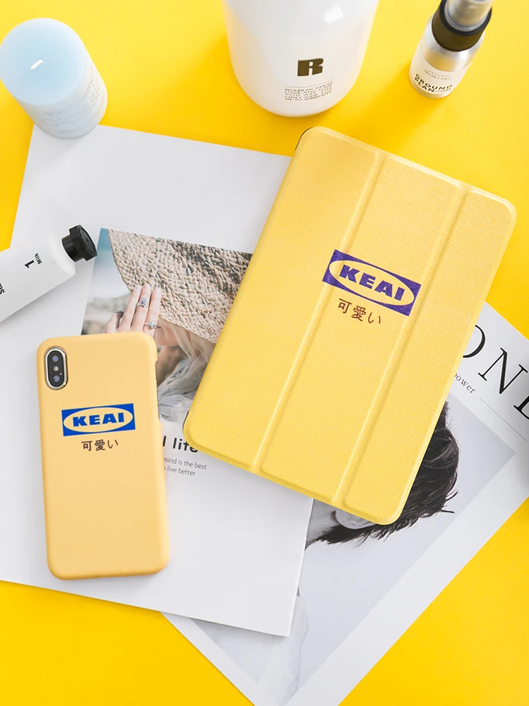 Желтый симпатичный магнит откидная крышка чехол для iPad Pro 9,7 air 10,5 11 12,9 Mini2 на возраст 3, 4, 5, планшет чехол для нового iPad 9,7