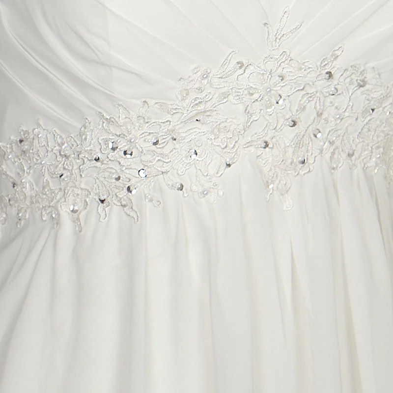 Новые акции Vestido De Novia нам Размеры 2 22 белый/слоновая кость Аппликации шифон пляж