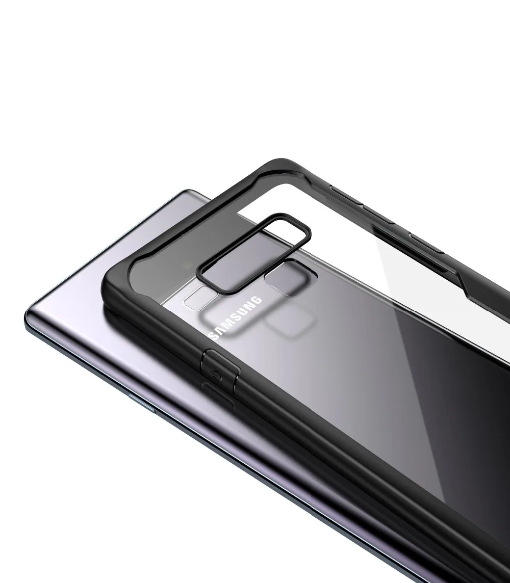Для Samsung Galaxy Note 9 чехол силиконовый бампер + пластиковый ПК для Note9 прозрачный