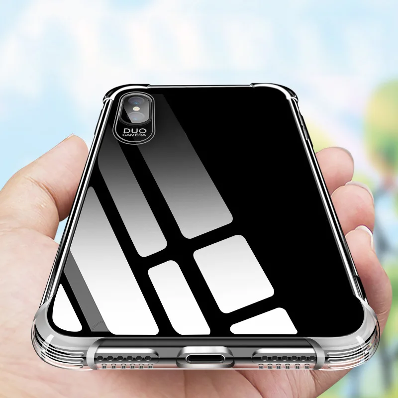 

Silicone Phone Case For iPhone XS Max XR X 10 8 7 6 6S S Plus 5 5S SE Clear Crystal TPU Cover Case For iPhone 8Plus 7Plus Coque