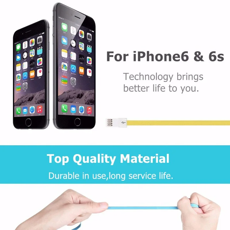 Pisen Micro USB Cable For iPhone 7 6 6S plus 6s 5 5s SE iPad 3 4 Air 2 Mini Mobile Phone Cables | Мобильные телефоны и