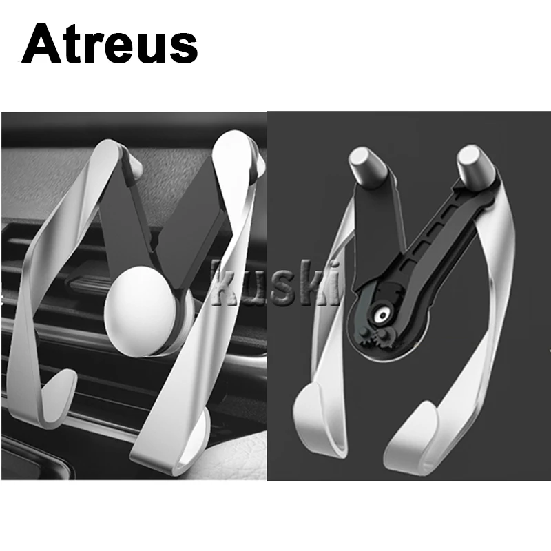 Atreus 1 шт. автомобиля Интимные аксессуары авто на выходе держатель мобильного телефона Стикеры для Ford Focus 2 3 Volkswagen VW Polo Passat B5 B6 гольф 4 7