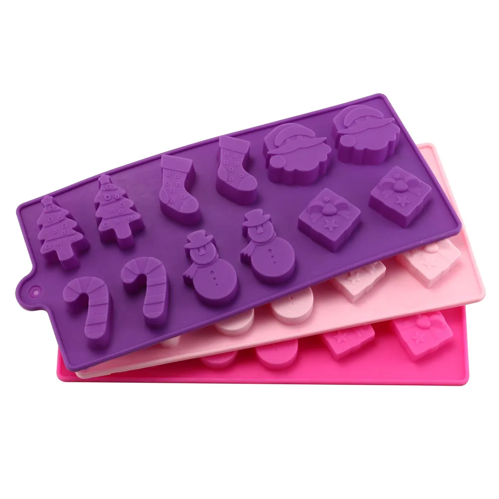 Силиконовая форма в виде Санта Клауса снеговика рождественской елки сосны