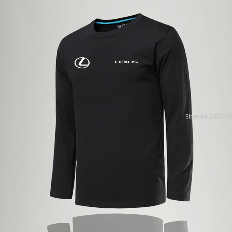 Мужская мода круглый вырез с длинным рукавом Lexus футболка мужская одежда Жизнь футболка футболки топы - Цвет: Черный
