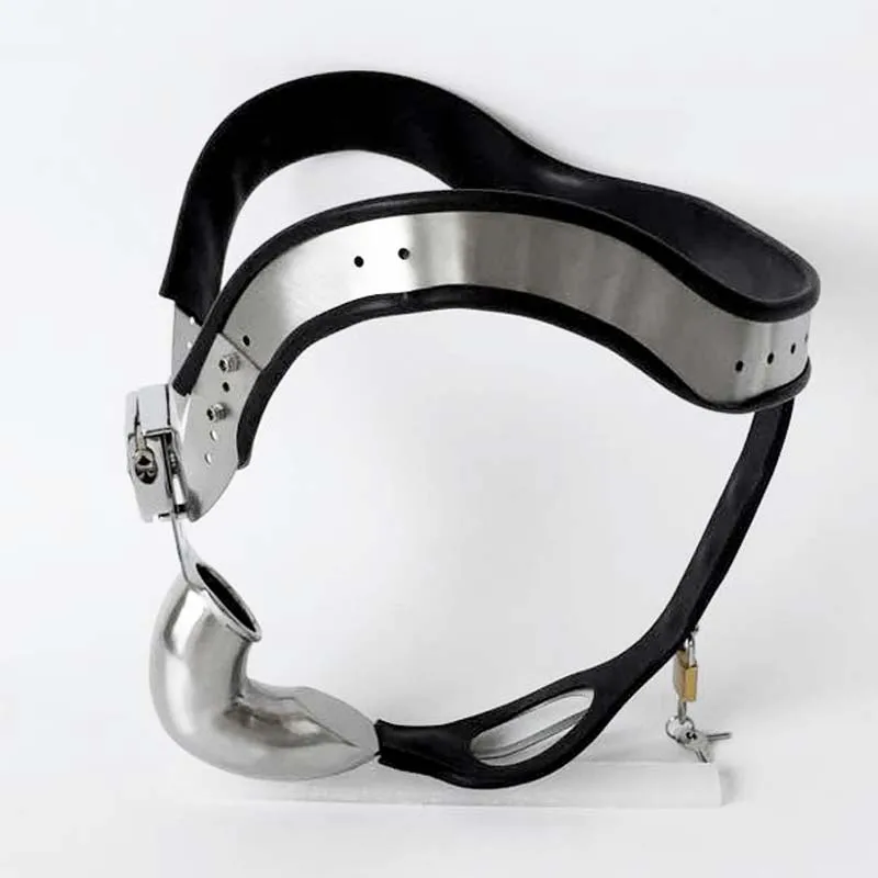 Клетка для мужского пениса Пояс верности брюки с анальной пробкой нержавеющая