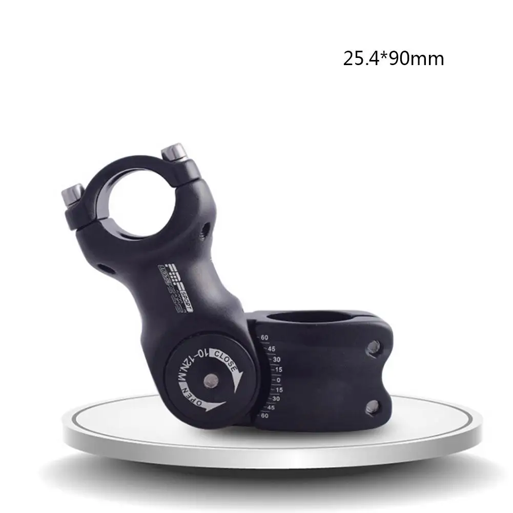 

Bicycle Stem 60 Degree Adjustable 25.4-31.8mm*90mm Aluminum Alloy Bicycle Handlebar Stem For MTB Mountain Road Bike Accessories
