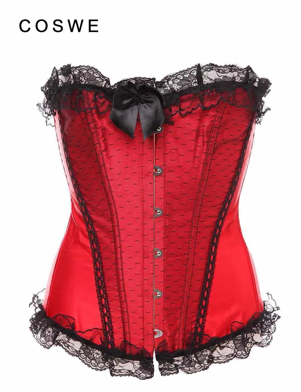COSWE сексуальная назад ремень Бюстье ночные клубы топы женщин корсет Overbust женские