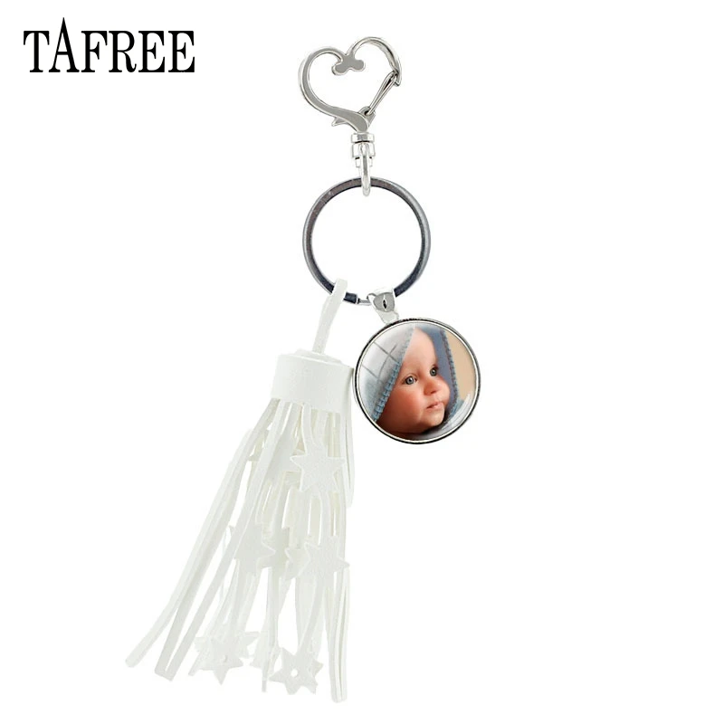 tassel-white TAFREE индивидуальная семейная фотография брелок ручной работы ребенок папа мама брат сестра портрет индивидуальный заказ NA01 - Color: tassel-white