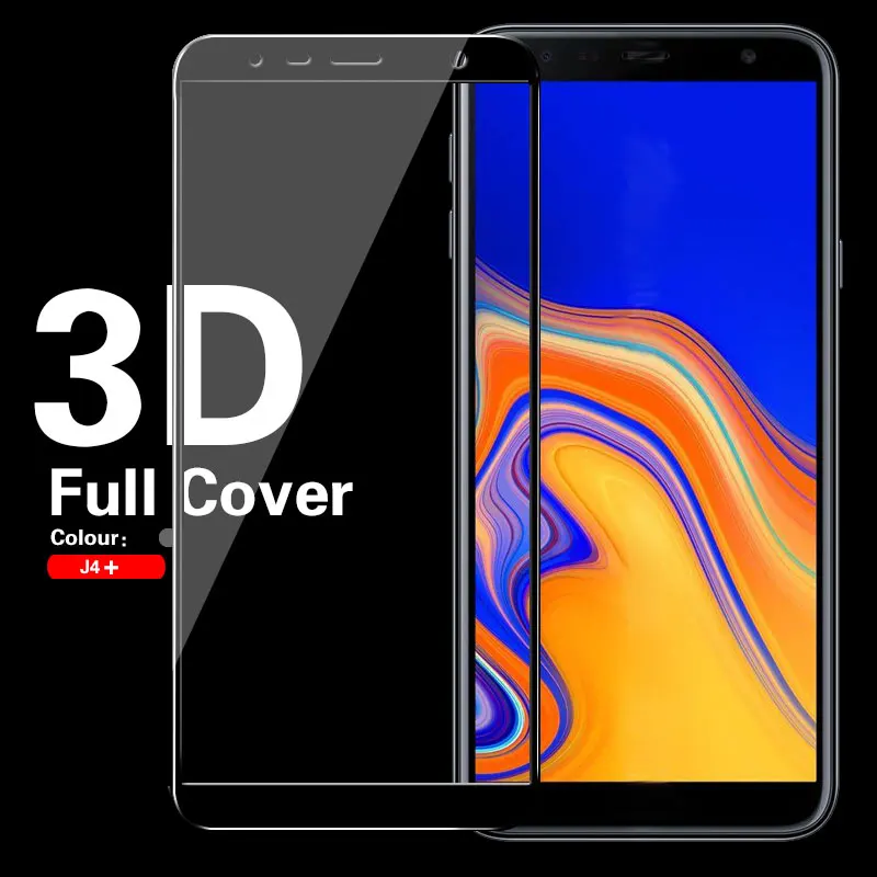 Красочные рамки 3D для защиты от солнца стеклянная пленка Samsung Galaxy J4 + плюс J4Plus J6