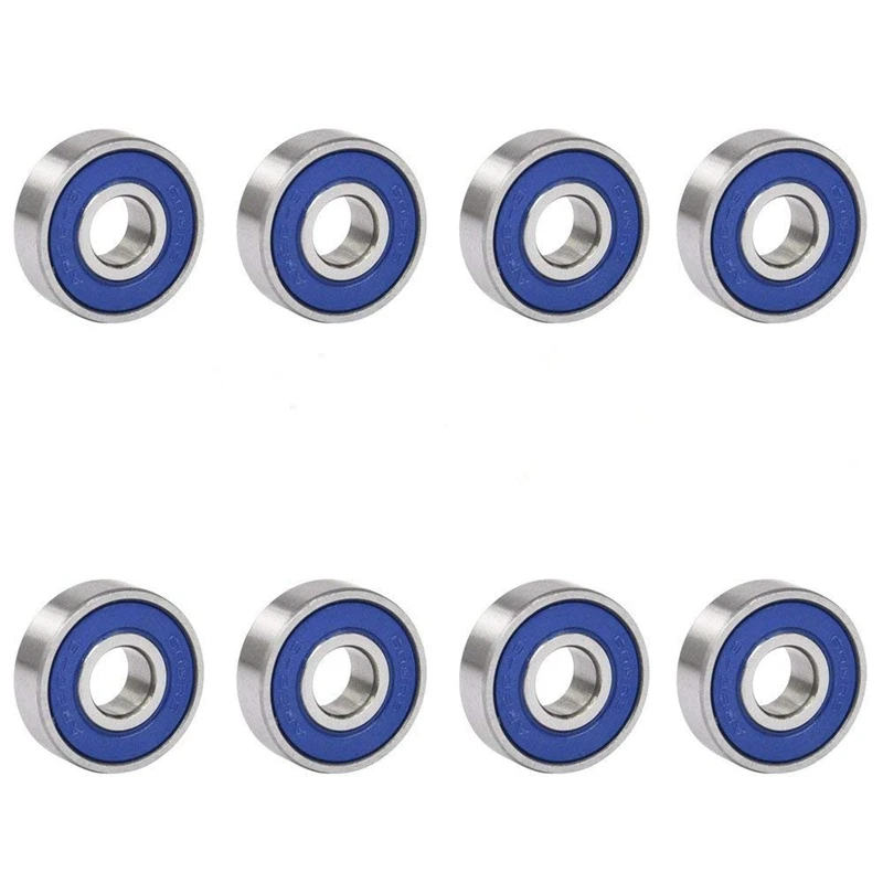 Blue and sliver Горячая 8 X фрикционных шариковых подшипников ABEC 9 для скейтбордов скутеров роликовых коньков - Цвет: Blue and sliver