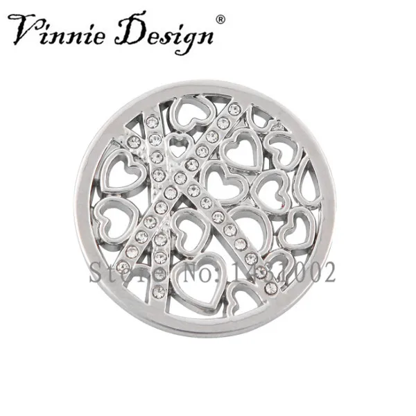Vinnie Design Jewelry 25MM Small Multi Hearts Coin Disc for My Holder Frame Pendant | Украшения и аксессуары