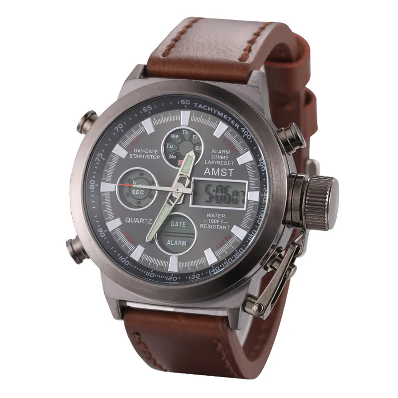 Часы мужские модные повседневные Роскошные брендовые светодиодные спортивные