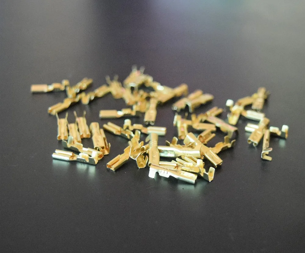

100PCS Female Spade Crimp Terminals Sleeve Wire Wrap Connector for 22-16 AWG 2.8mm