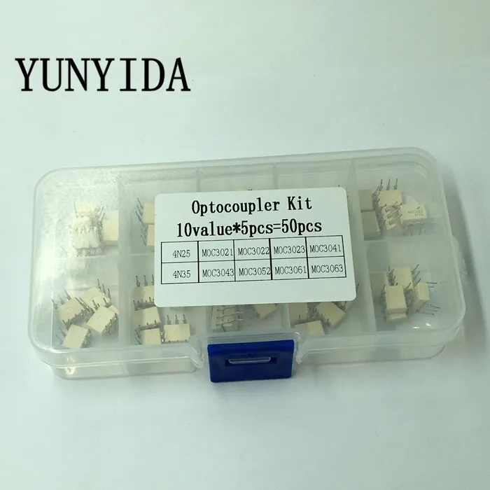 Оптопара в корпусе DIP комплект 10 значений * 5 шт. = 50 4N25 4N35 MOC3021 MOC3022 MOC3023 MOC3041 MOC3043 MOC3052