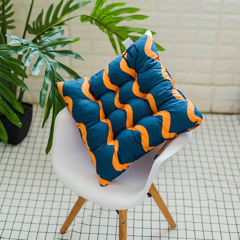 Высококачественная хлопковая квадратная подушка с жемчужинами для улицы сада