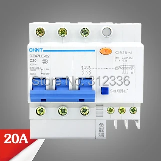 Бесплатная доставка два года гарантии NXBLE 32 DZ47LE C20 3 P 20A полюсный ELCB RCD Прерыватель