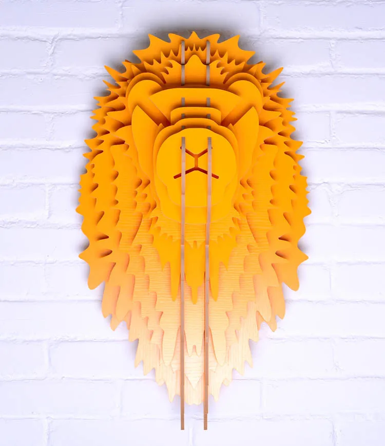 Деревянная голова льва для Настенный декор резьба по дереву деревянная