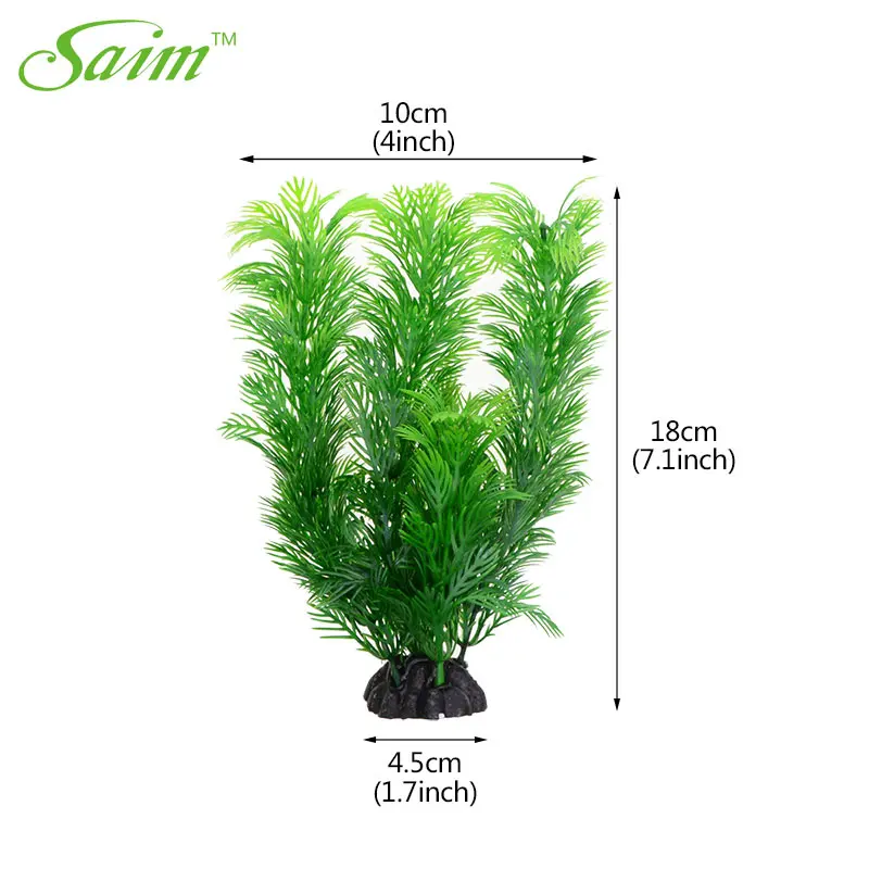 

Aquarium Fish Tank Artificial Plants Ornaments 12pcs Green Fake Plants Acuarios Plastic Plants Decoration Aquarium Accessories