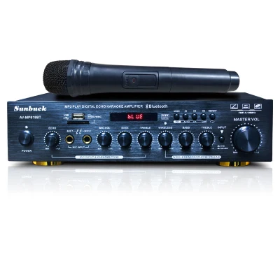 AV-MP618BT 100 Вт+ 100 Вт HiFi домашний караоке усилитель звука bluetooth с цифровым дисплеем FM радио беспроводной микрофон