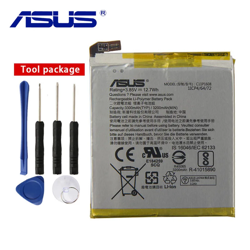 Оригинальный аккумулятор для телефона ASUS C11P1608 Zenfone AR ZS571KL A002 A002A|Аккумуляторы