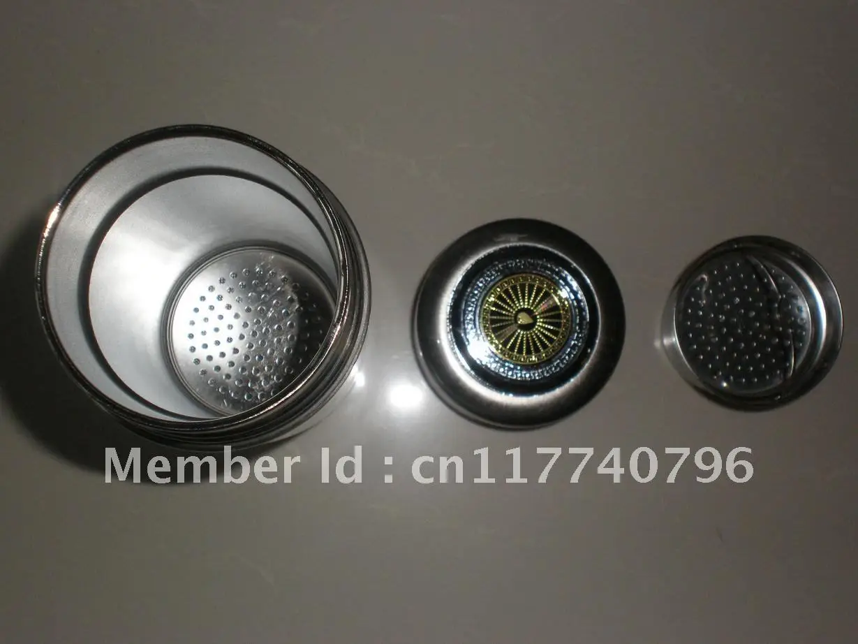 3 шт./лот серебристая чашка для щелочной воды 304 # из нержавеющей стали нано