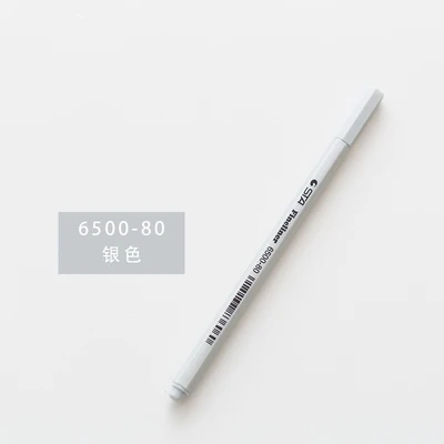 STA 26 цветов Fineliner ручка 0,4 мм микрон Наконечник иглы цветные Pigma чернила ручка для студентов принадлежности - Цвет: 80 silver