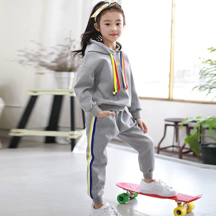 Girls Tracksuits 2 pieces Sport Sets age 3 4 5 6 8 9 10 12 years Teenage Clothes Boys | Детская одежда и обувь