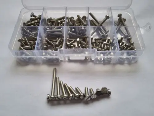 200 шт. M3 шлицевая розетка клеймо колонна винт поперечный болт Ассортимент Набор