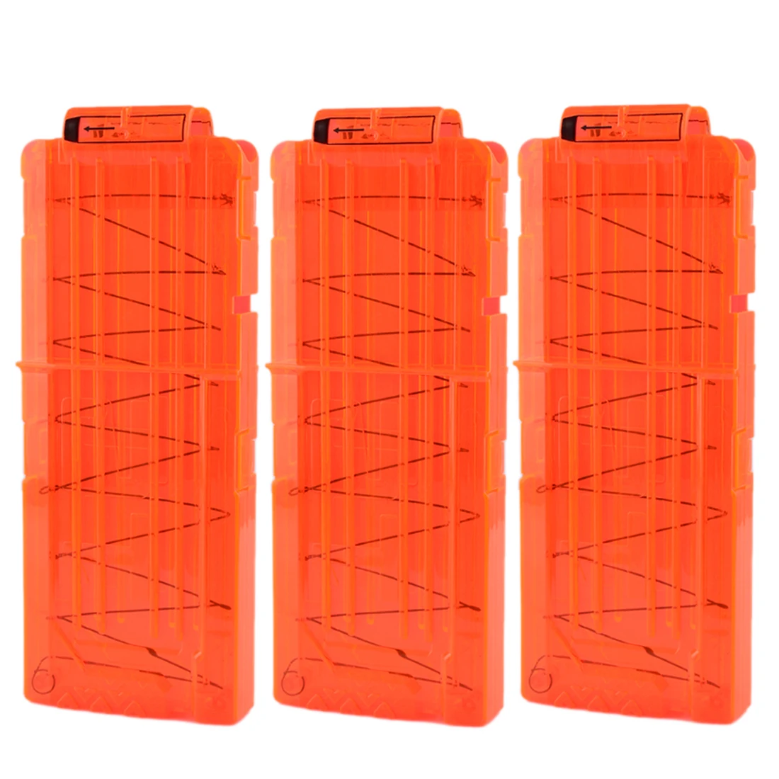 3 pcs 4 шт зажимы для мягких пуль для Nerf N-strike Elite Series 12 пуль патронов патронная дротика для Nerf Bullet Clips-Orange - Цвет: 3 pcs
