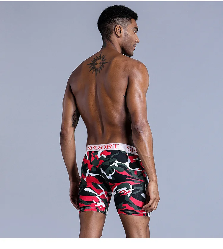 Хлопковые боксеры длинные Ethika Мужское нижнее белье марлевые шорты Боксеры камуфляжные размера плюс боксеры шорты для мужчин трусы Track