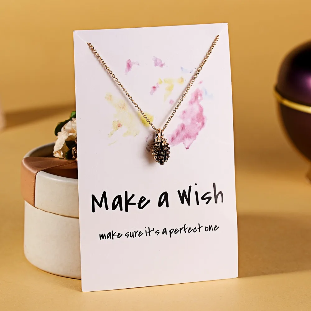 Fashion Creative Pearls of LOVE Circle Beads Wish Message Card Clavicle Necklace for Women Short Choker Necklaces as Gifts | Украшения и