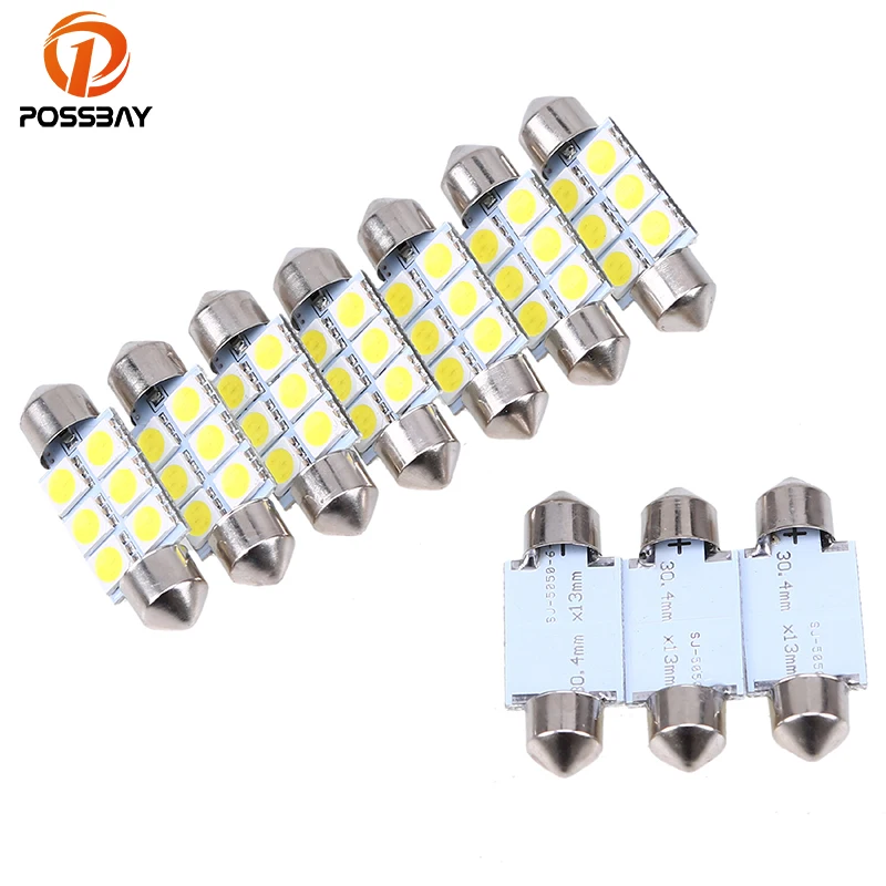 Posbay 1/2/4/10 шт 36 мм 5050 6SMD белый микро общего автомобиля гирлянда для салона Купол