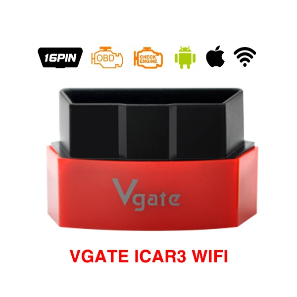 Vgate iCar3 Wifi/Bluetooth elm327 Wifi Поддержка всех протоколов OBDII Cars iCar 3 считыватель кодов для Android/IOS/PC - Цвет: wifi red
