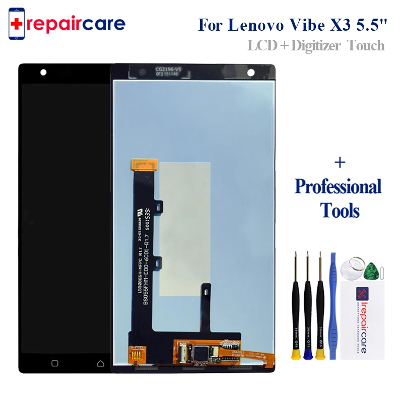 

ЖК-дисплей для Lenovo Vibe X3 Lemon X3 X3c50 X3c70, сенсорный экран с дигитайзером и рамкой в сборе, экран 5,5 дюйма, бесплатная доставка