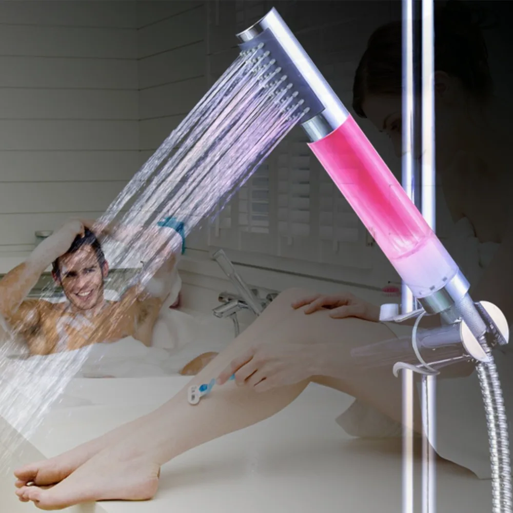 1 шт. ручной светодиодный автоматический душ для ванны 7 цветов|shower head|bath shower headshower