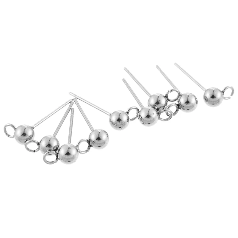 10 шт. женские серьги гвоздики из нержавеющей стали|stainless steel pins|steel pinsfor jewelry |
