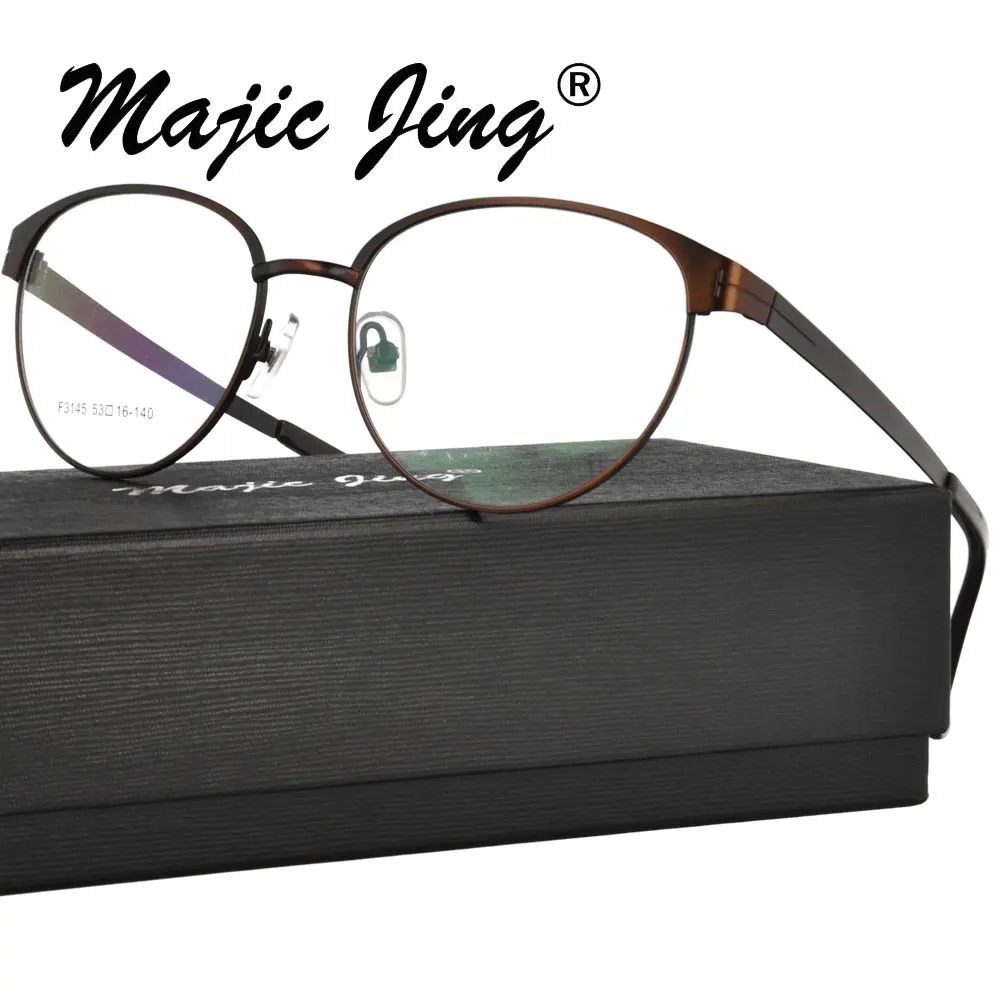 

Magic Jing Stianless steel prescription spectacles RX optical frames full rim myopia eyewear eyeglasses for men F3145