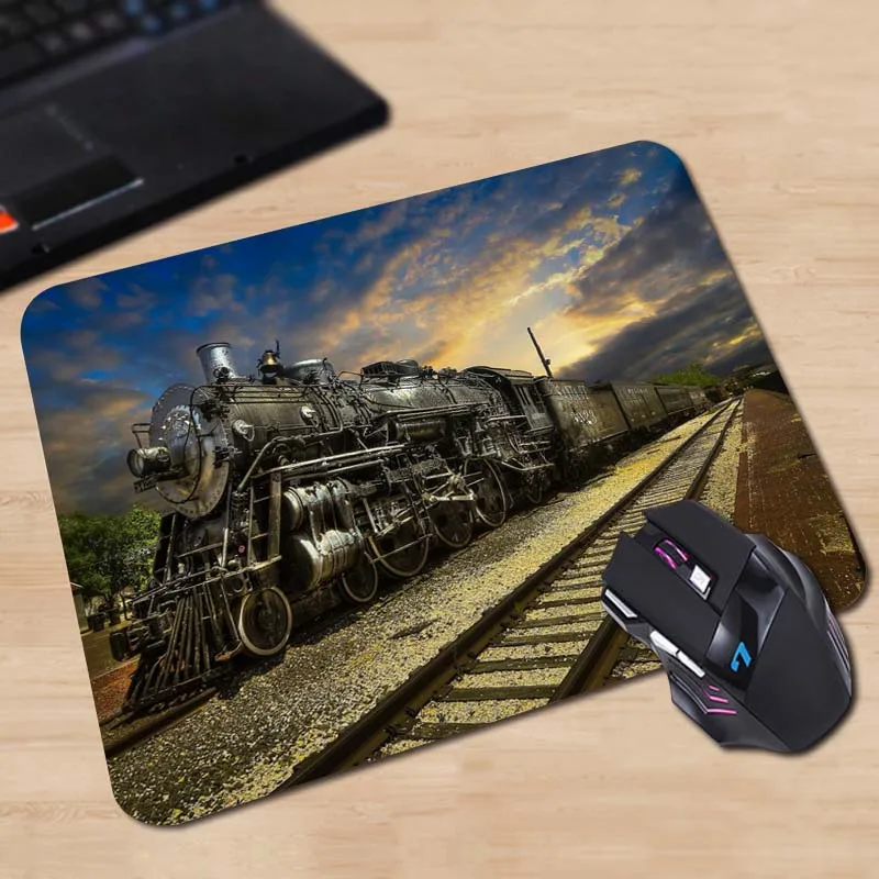 Высокое качество ноутбук игровой противоскользящий Mousemat Trains Train хит продаж