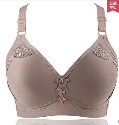 Большой размер Летний стиль без косточек пуш-ап удобный бюстгальтер для мамы