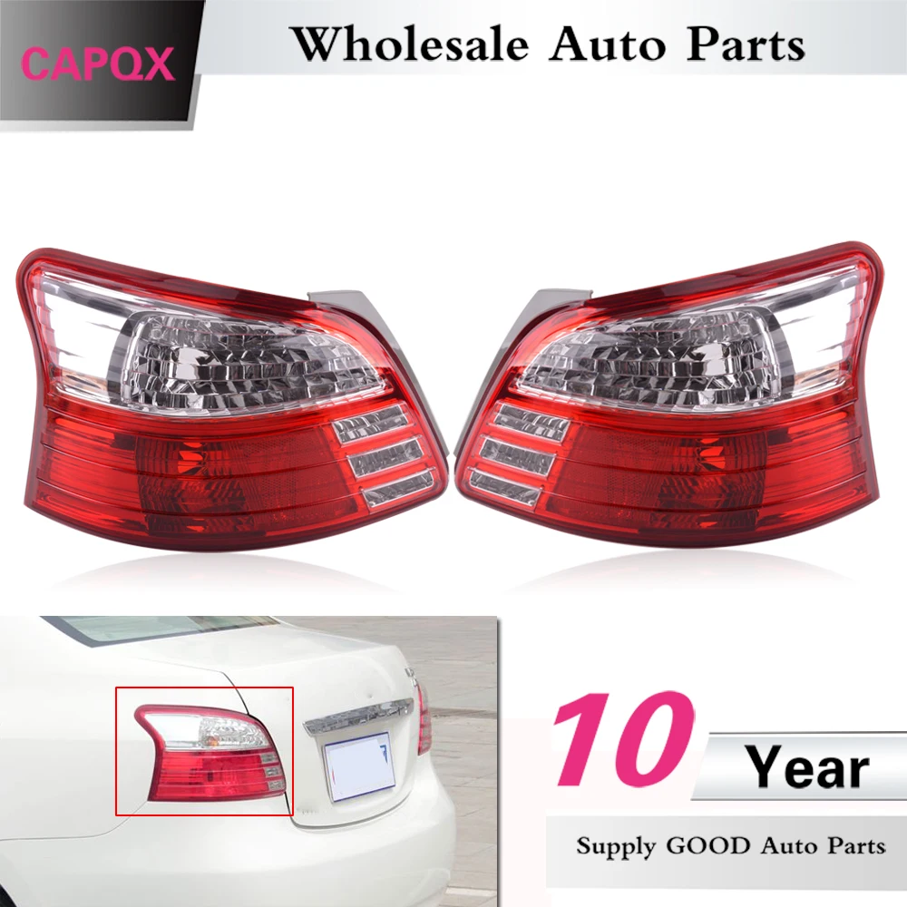 Capqx 1 пара Высокое качество Тай-светильник для VIOS 2010 2011 2012 2013 задние светильник Taillamp Задняя Тормозная Стоп лампа светильник 81560-0D360