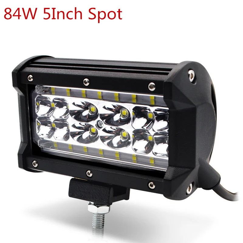 1PCS 84W 5Inch Safego, 5, 7, 9, 12 лет 17 20 дюйма 84 Вт 120W 180W 240W 360W 384W светодиодный рабочий светильник светодиодный бар светильник для мотоцикла Трактор Лодка внедорожный 4WD 4x4 - Цвет: 1PCS 84W 5Inch