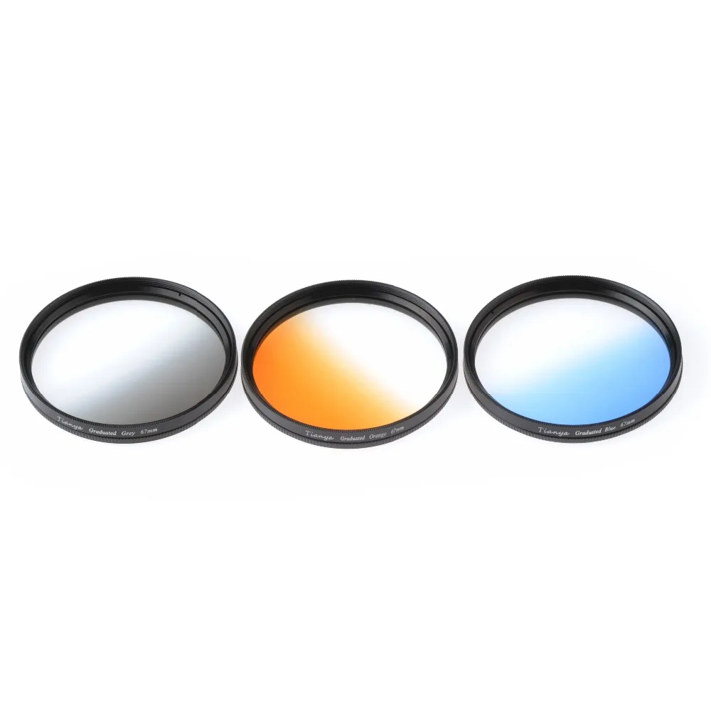 Фильтр WTIANYA 52 мм 58 62 67 72 77 UV + CPL FLD градиентные фильтры синего серого оранжевого
