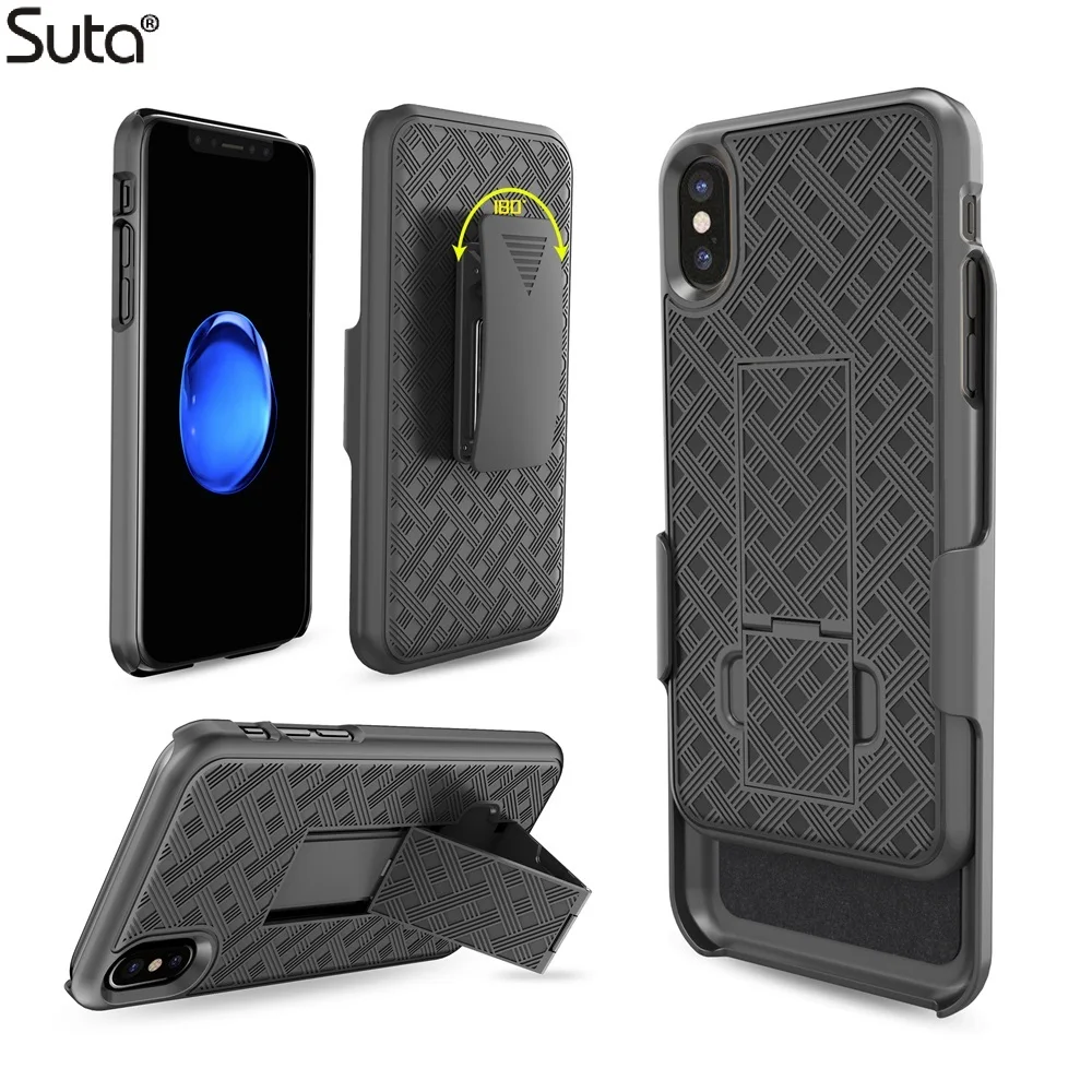 2 шт. спортивный жесткий чехол для защиты iPhone X 3 в одном Поворотный зажимом пояса